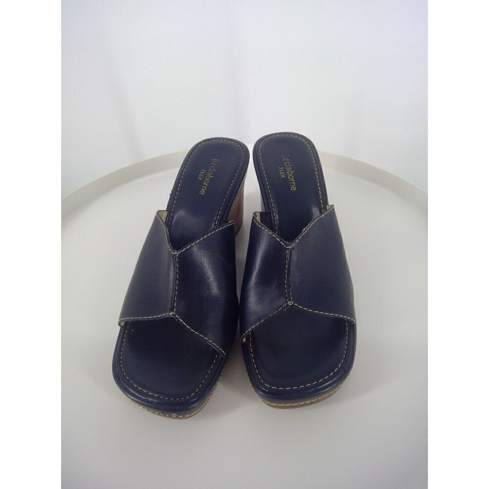 Liz‎ Claiborne Flex Leather Wedge Sandals